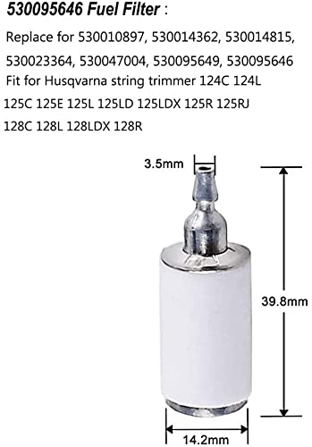 Hettluo Fuel Line Hose with dimensions displayed