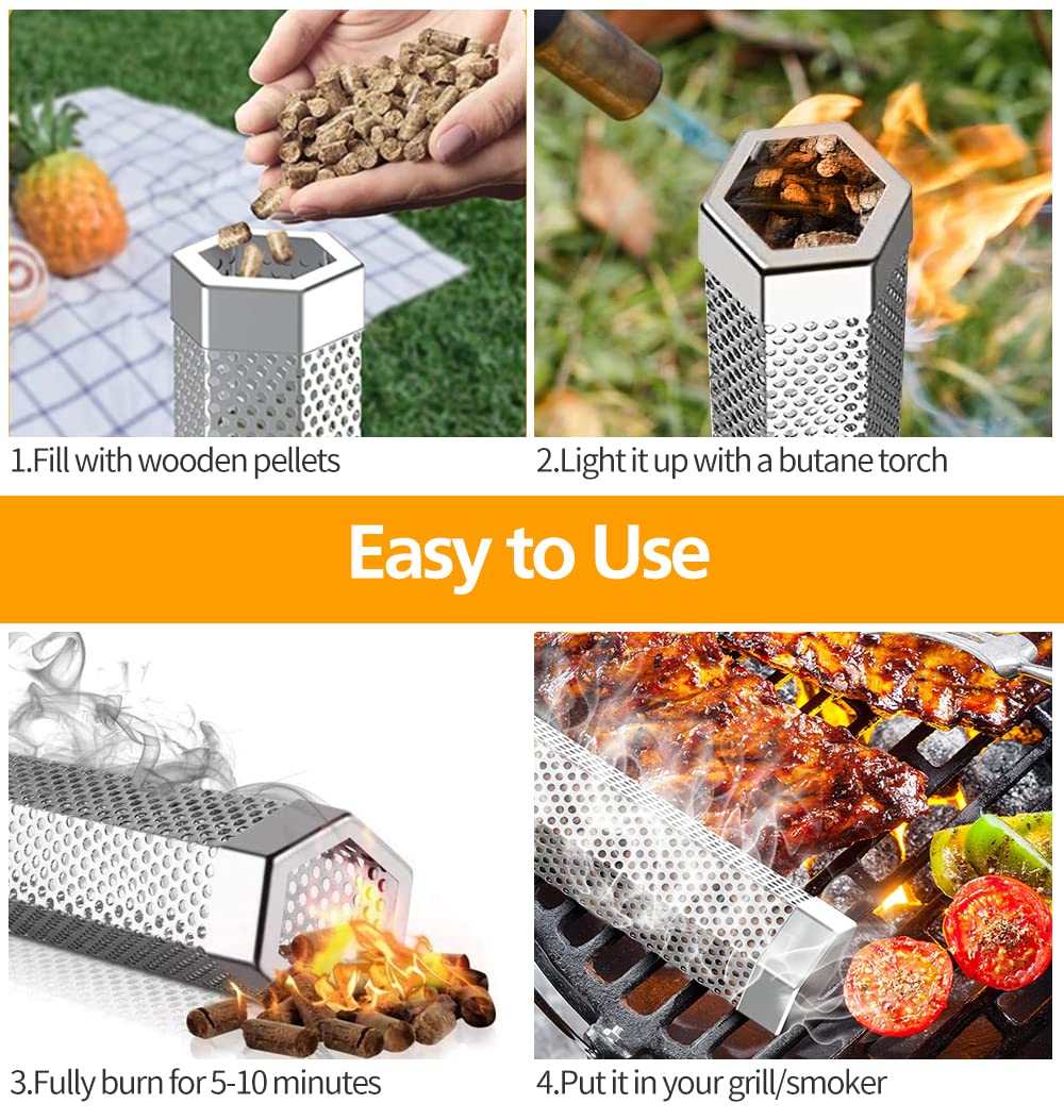 Hexagonal smoker tube design for stability