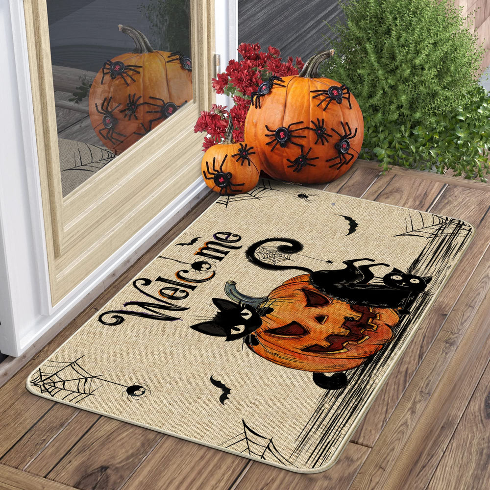 Hexagram Halloween Door Mat packaging and dimensions