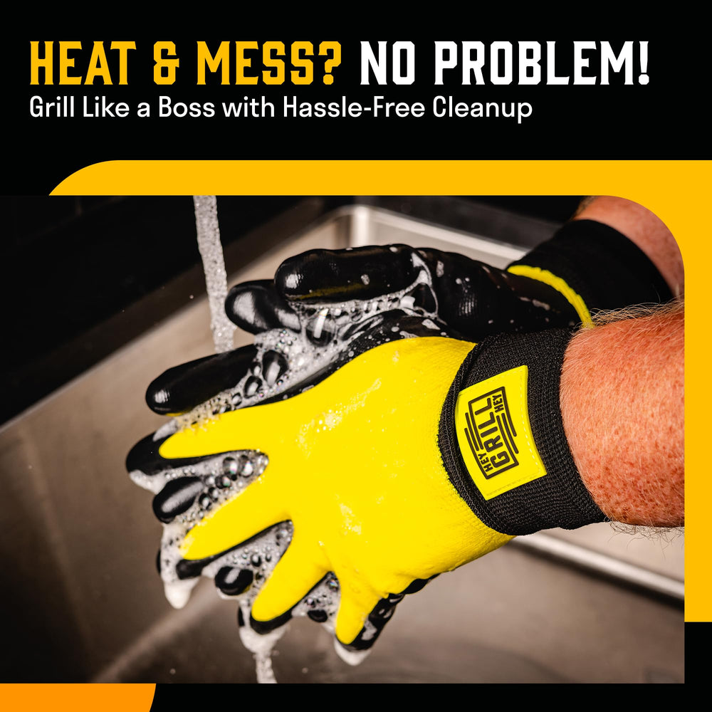 Hey Grill Hey Pitmaster Gloves close-up of grip