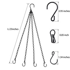 Heybe Hanging Chains 4 leads close-up on hooks