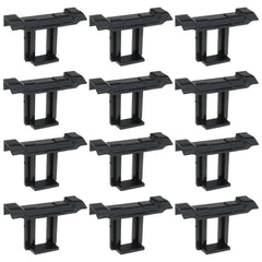 heyous 12PCS black solar panel drainage clips front view