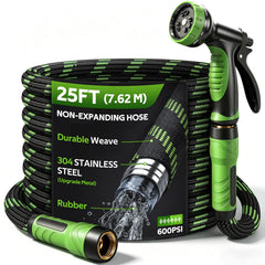 HEYRSUN 25 FT non-expandable garden hose front view
