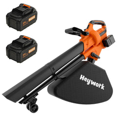 Heywork 40V Yard Blower Vacuum front view with ergonomic handle