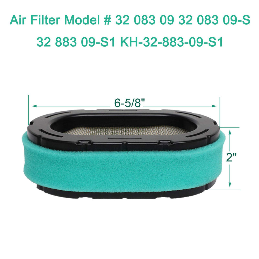HEYZLASS air filter dimensions on a ruler