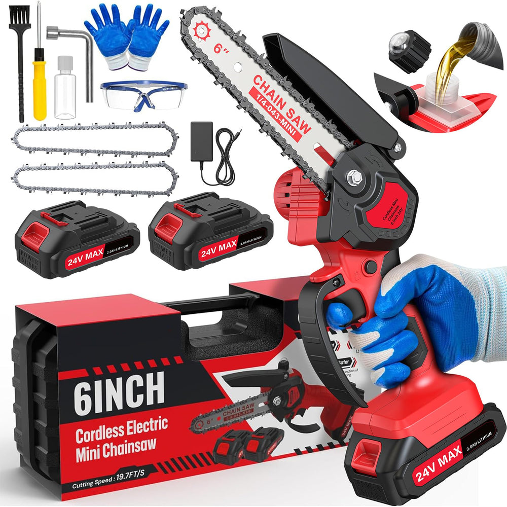 Hguptgw Mini Chainsaw cordless 700W model front view