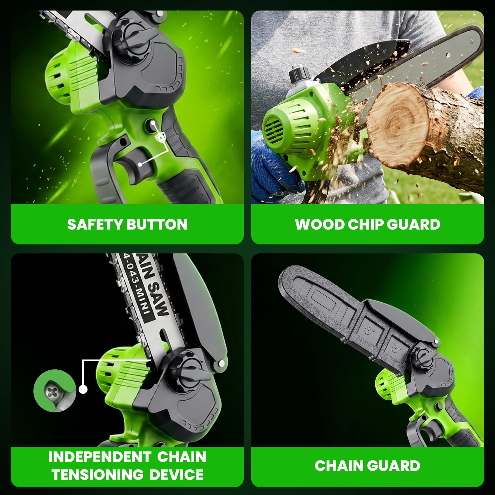 Hguptgw Mini Chainsaw dual battery design
