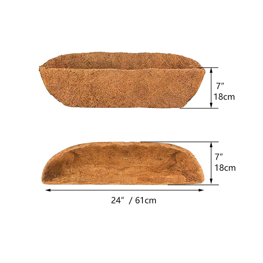 HHTHH 24 inch Trough Coco Liner side view showing thickness