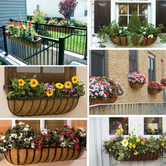 HHTHH Coco Liner showing installation in wall planter