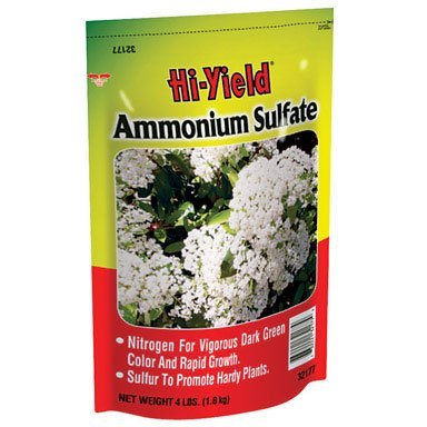 Hi-Yield Ammonium Sulfate 4LB side view showing granules