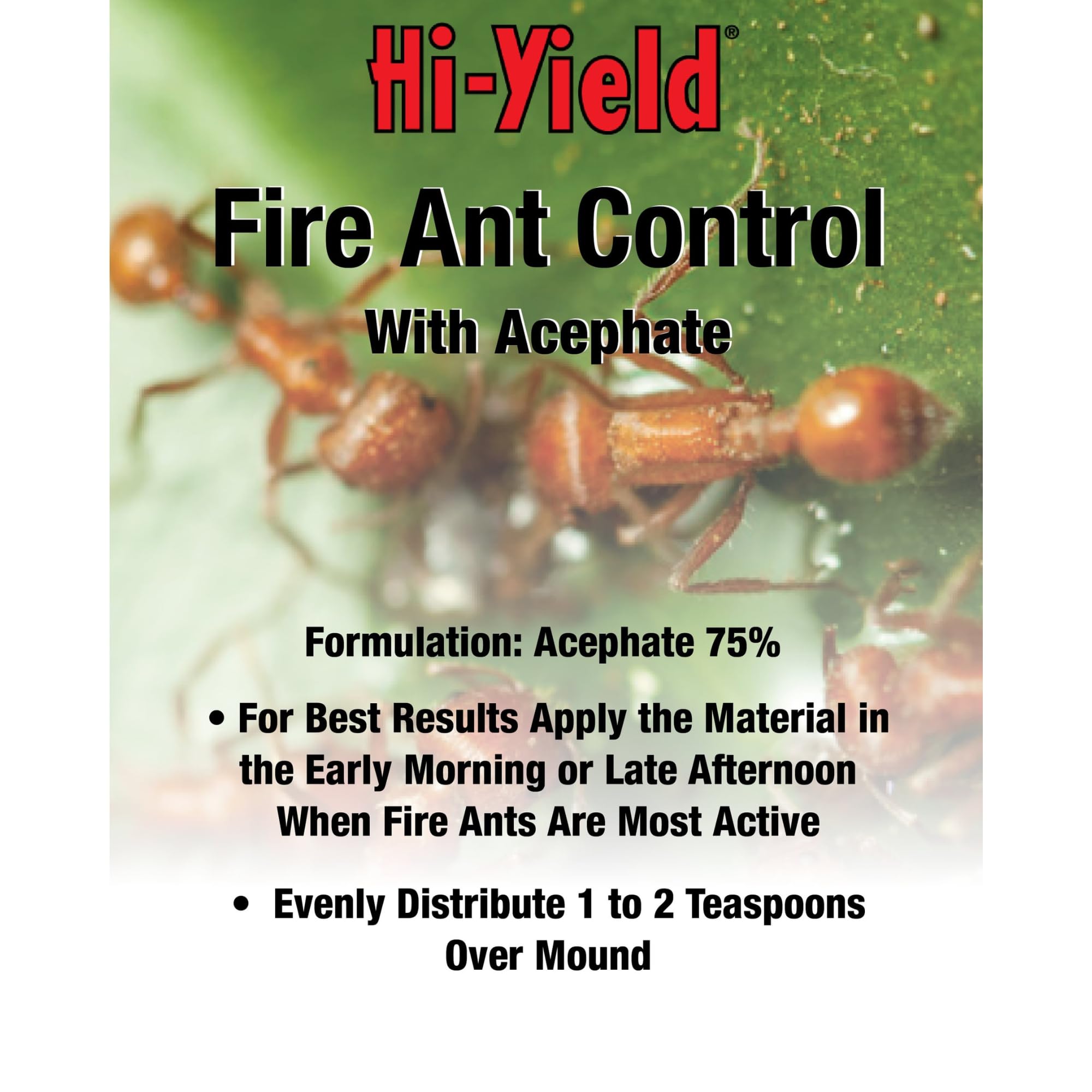 Hi-Yield Fire Ant Control 8 oz. packaging side view