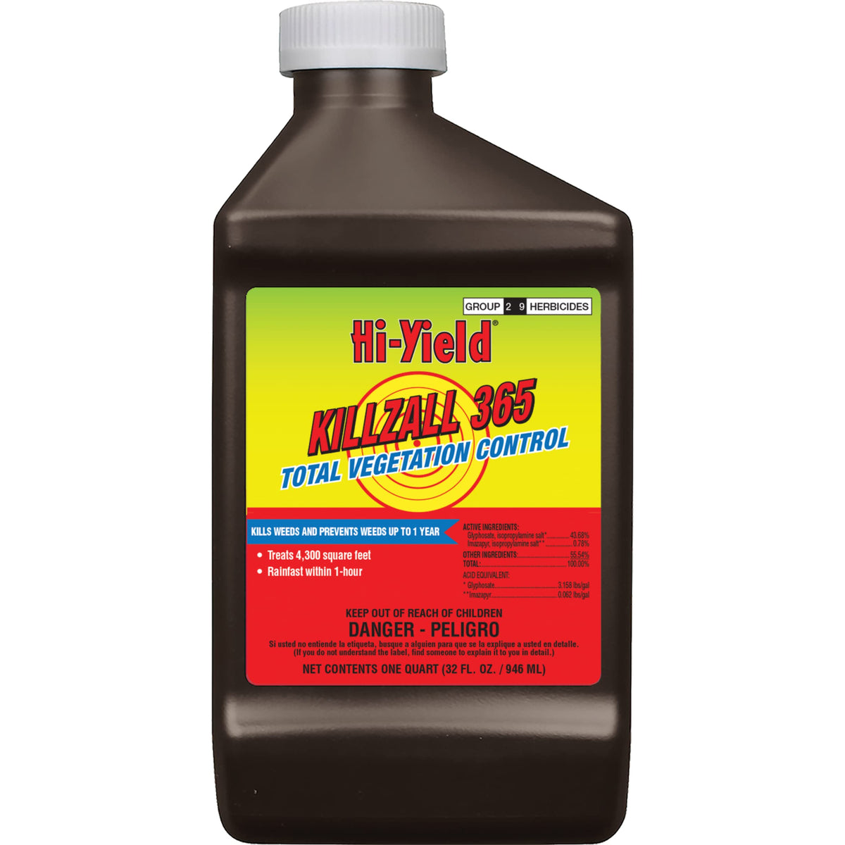Hi-Yield Killzall 365 Weed Killer 32 oz bottle front view