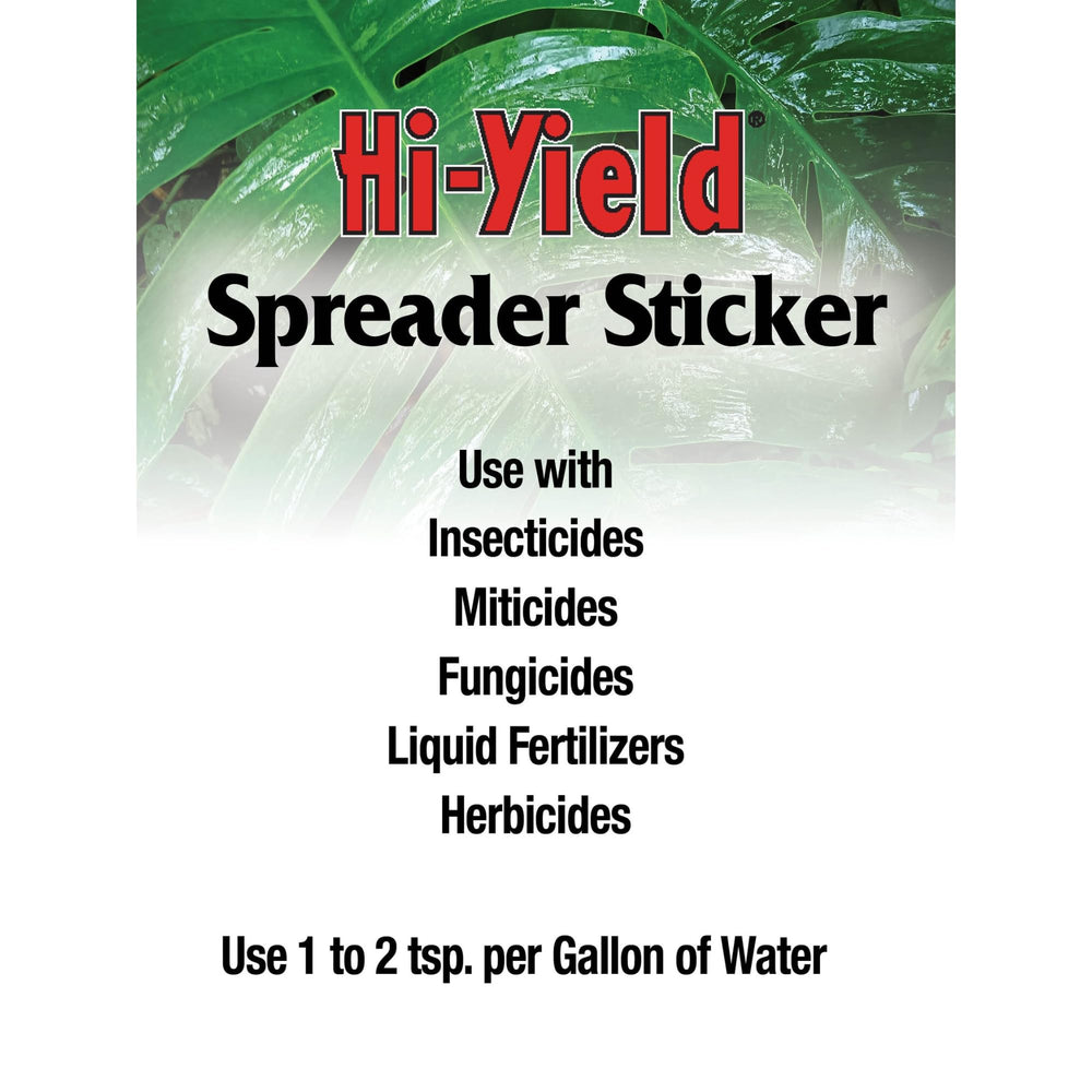 Hi-Yield Spreader Sticker 16 oz liquid concentrate side view