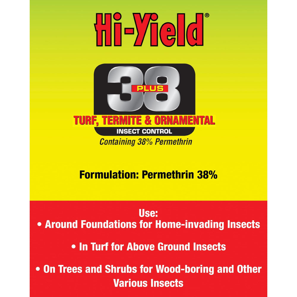 Hi-Yield Turf Termite and Insect Control 16 Oz liquid spray back label