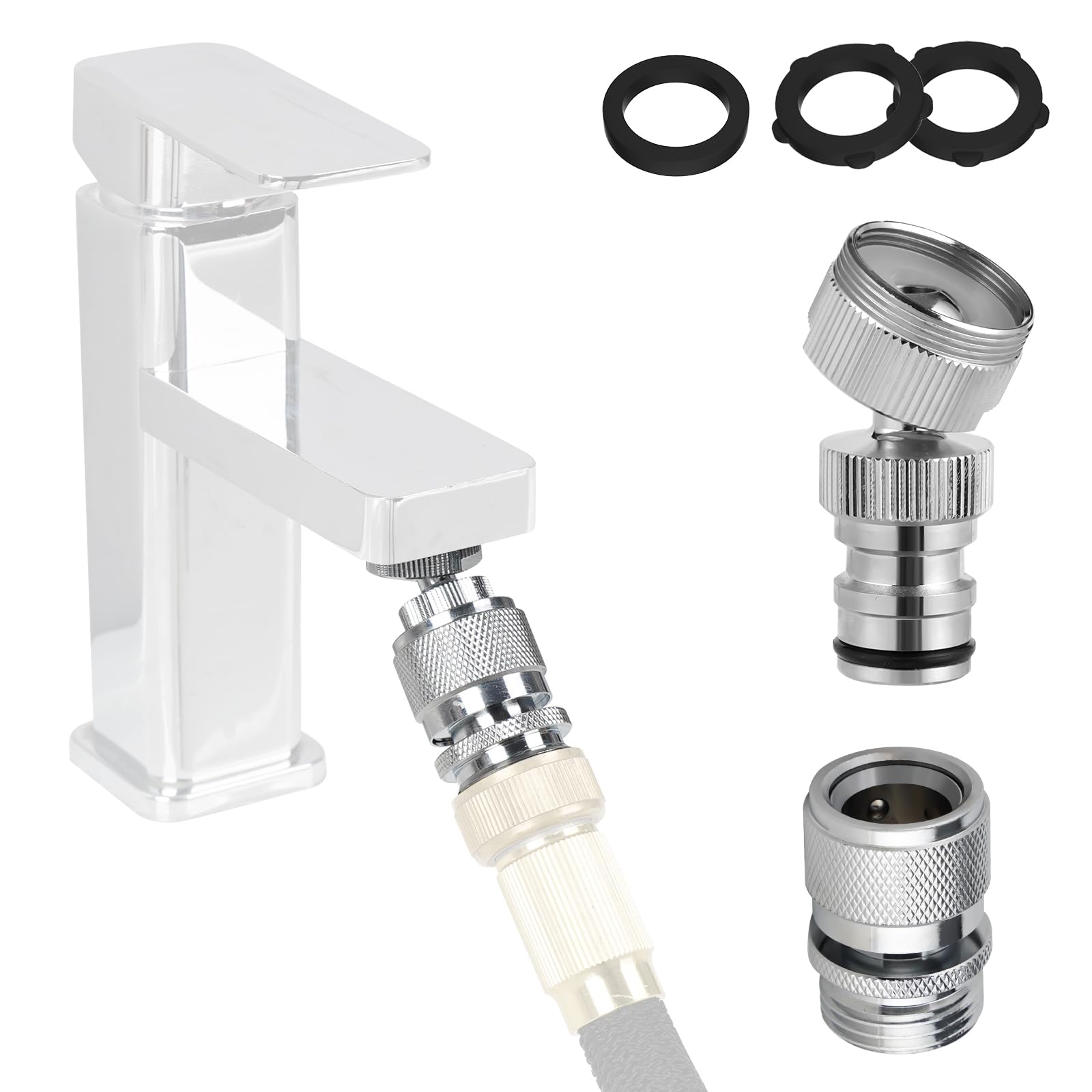 Hibbent 3/4 inch swivel quick connect adapter front view