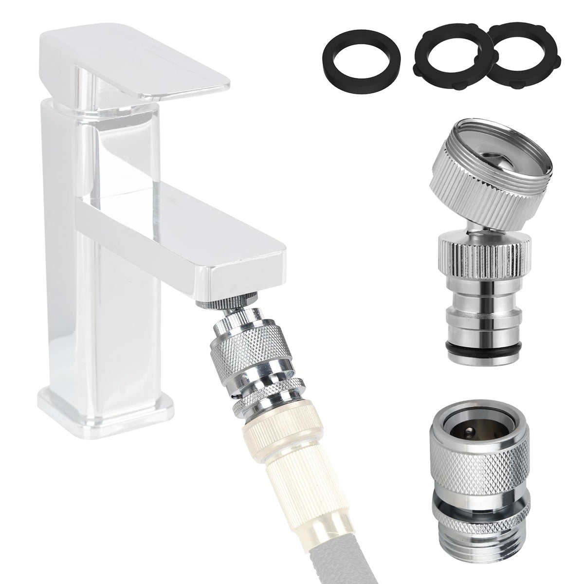Hibbent 3/4 inch swivel quick connect adapter front view