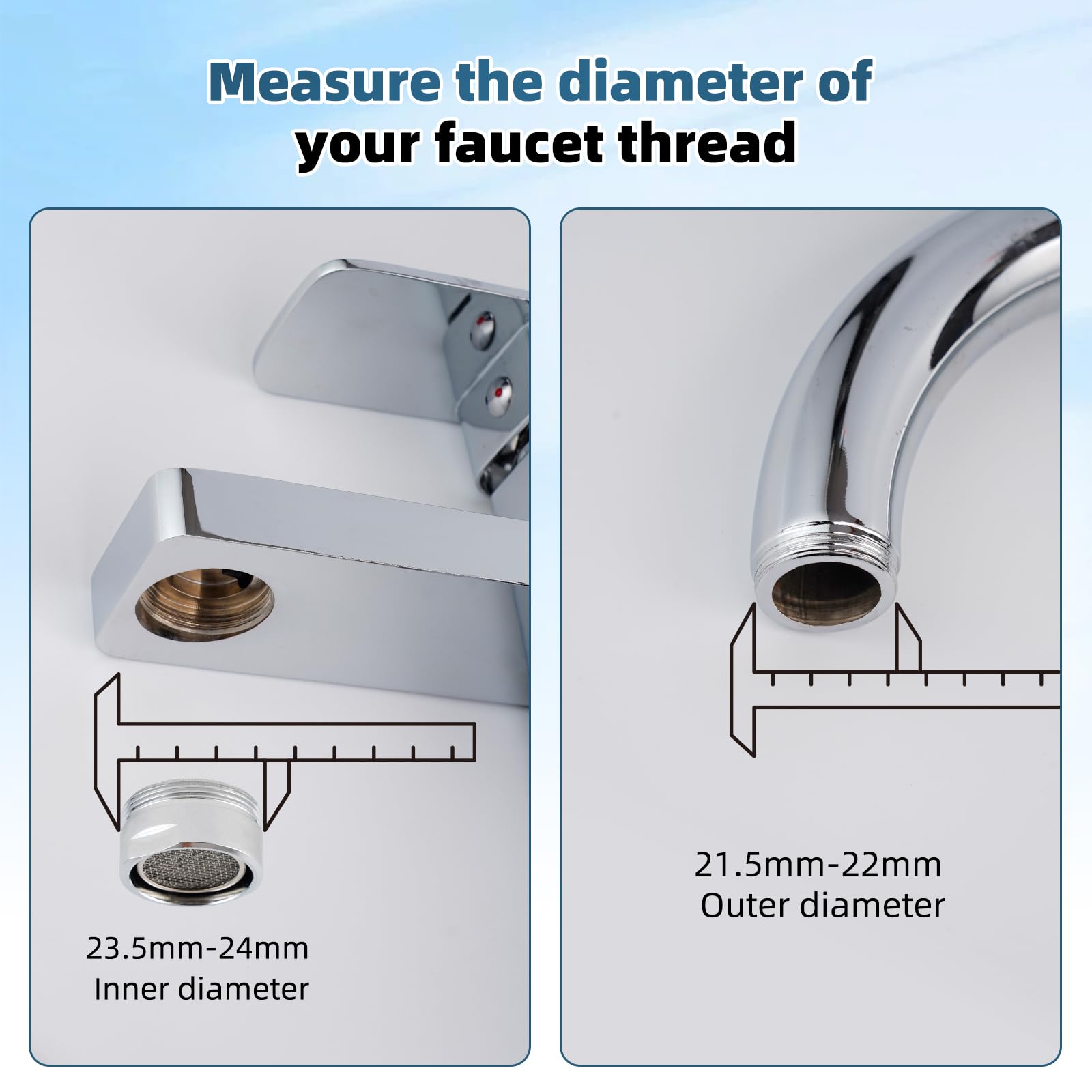 Hibbent adapter attached to standard faucet