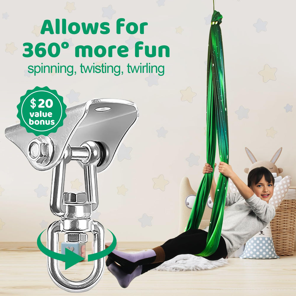 HiCamer Sensory Swing in use by a child indoors