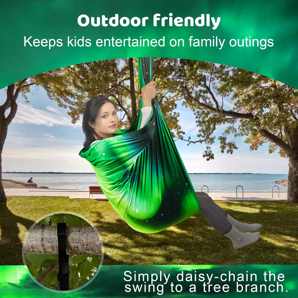 HiCamer Sensory Swing package dimensions and contents