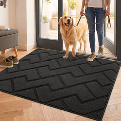 hicorfe charcoal front door mat 32x40 front view