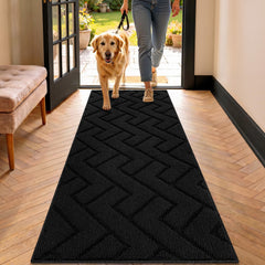 hicorfe Dirt Trapper Indoor Doormat 20"x48" black front view