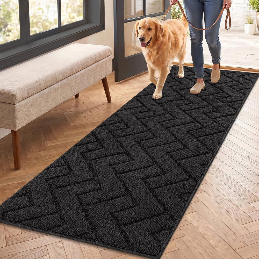 hicorfe Dirt Trapper Indoor Doormat 20"x59" charcoal front view
