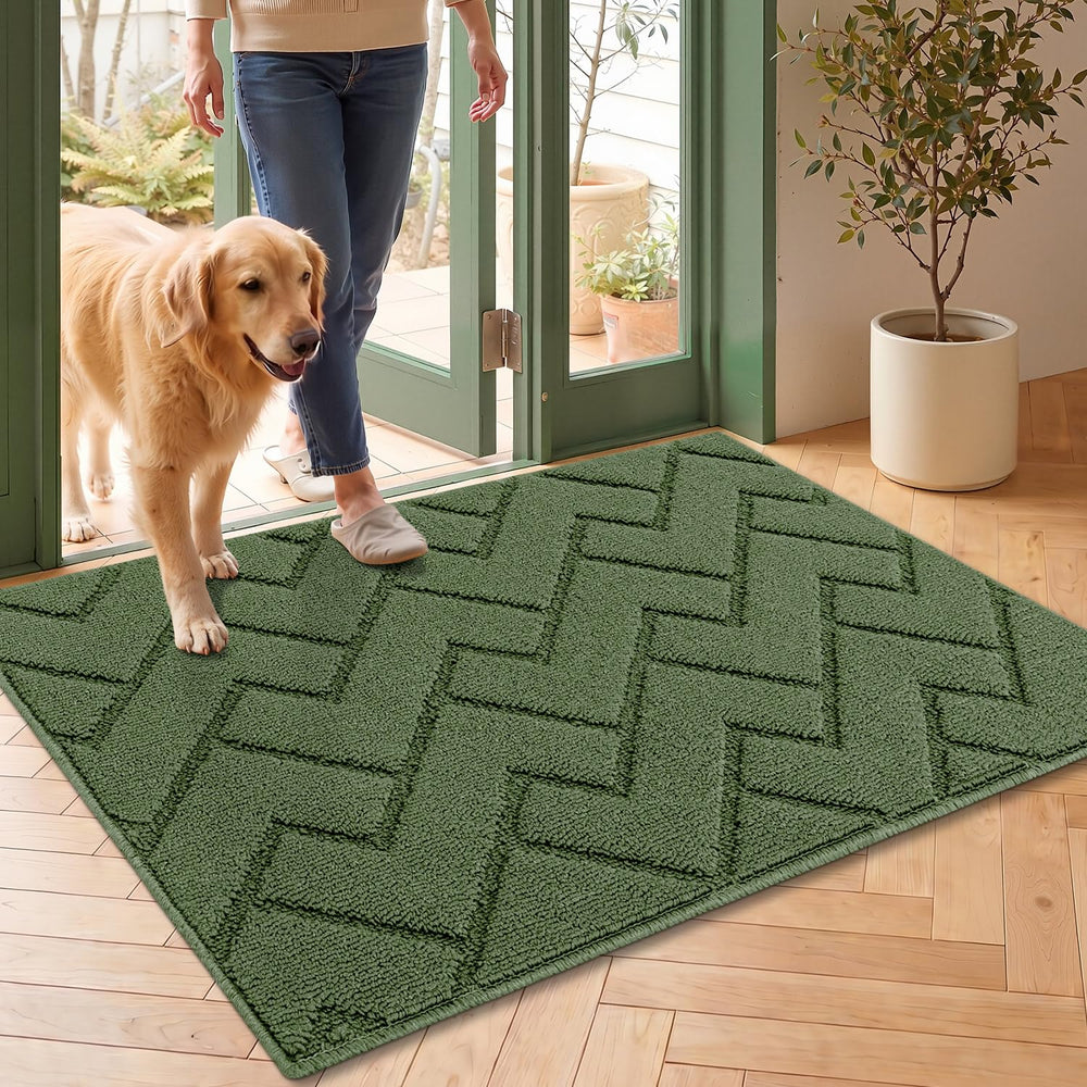 hicorfe Door Mat 24"x35" green front view