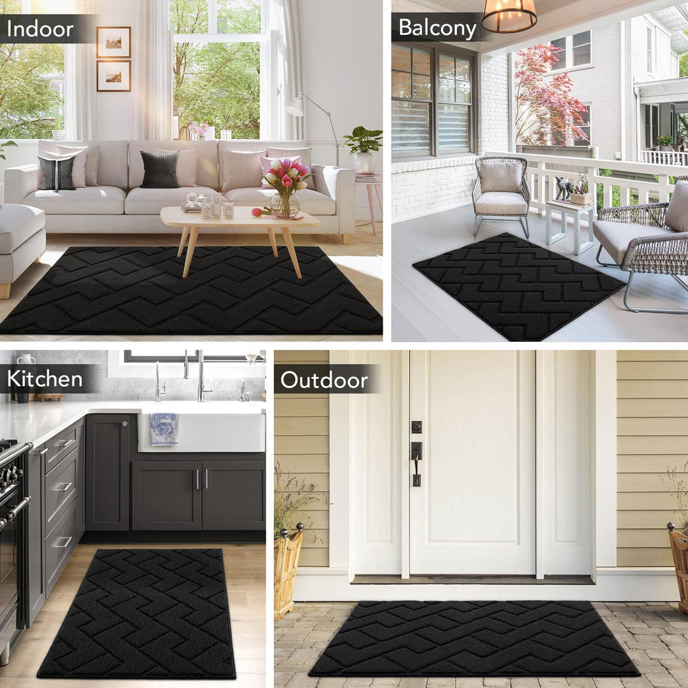 hicorfe Door Mat 24x35 black in laundry room