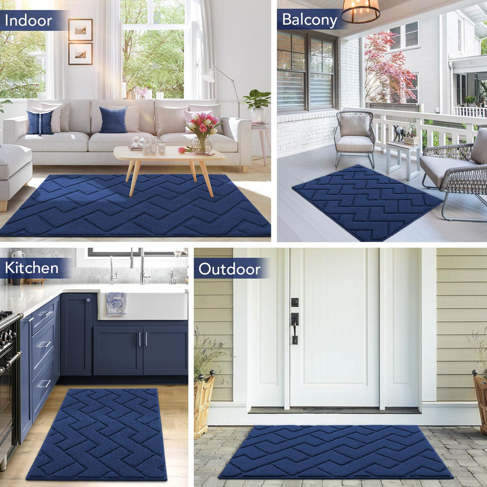 hicorfe door mat with non-slip backing close-up