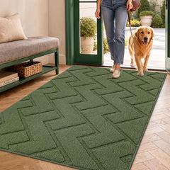 hicorfe Front Door Mat green 36x59 inches front view