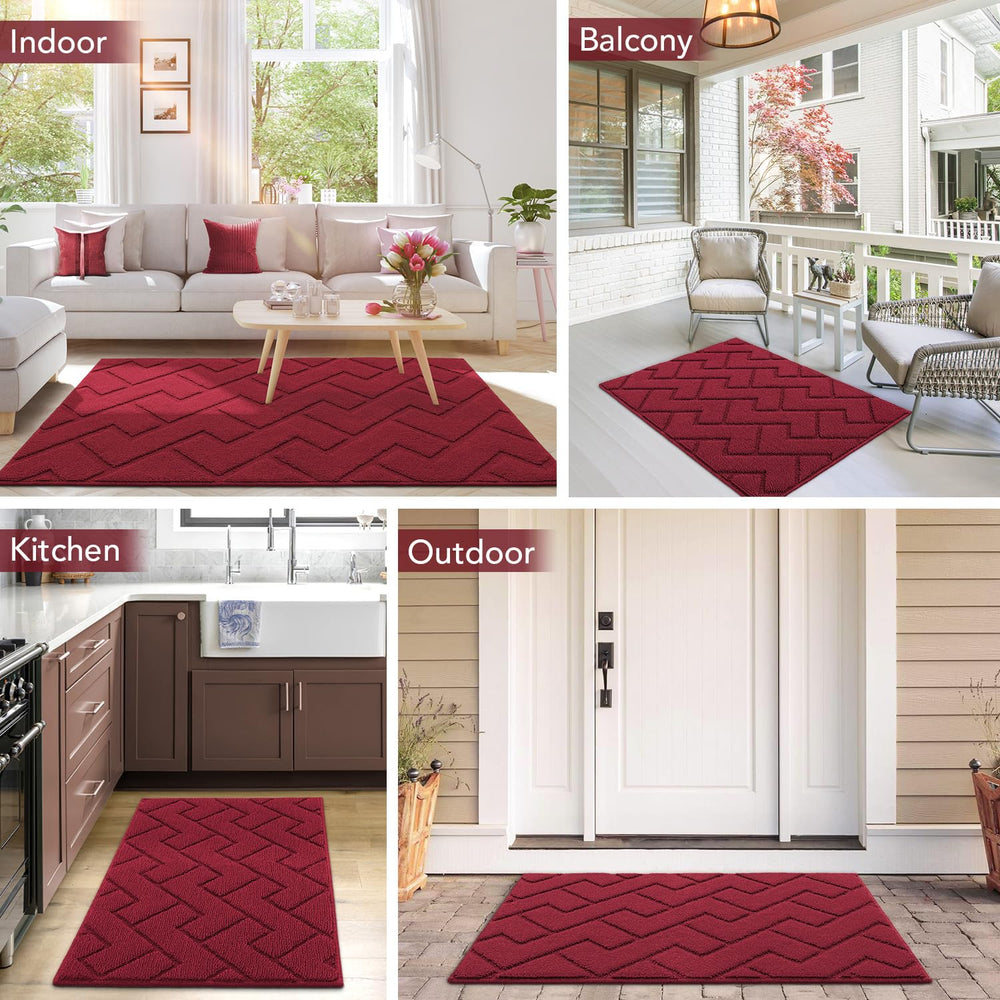 hicorfe Front Door Mat showing dirt removal effectiveness