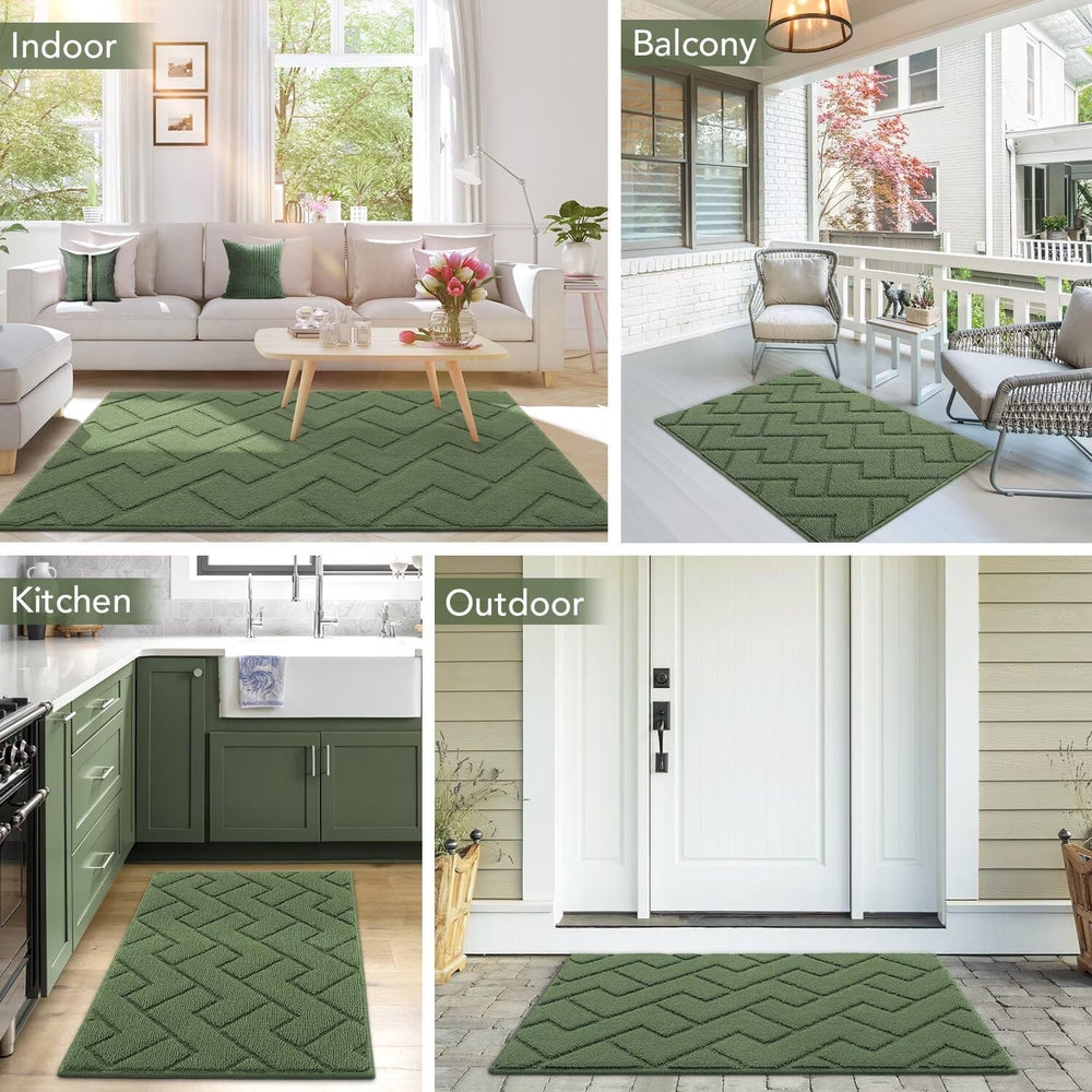 hicorfe Front Door Mat showing non-slip backing