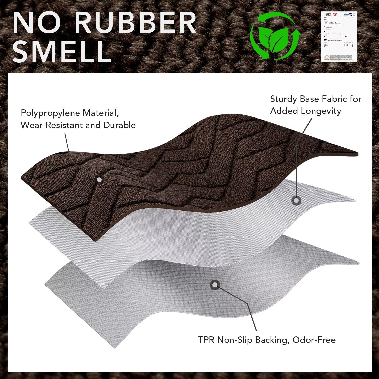 hicorfe Indoor Door Mat folded showing creases