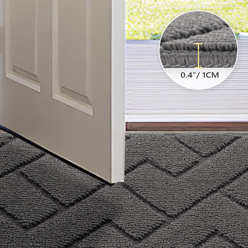 hicorfe Indoor Doormat close-up of rib fabric