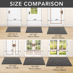 hicorfe Indoor Doormat in entryway with shoes