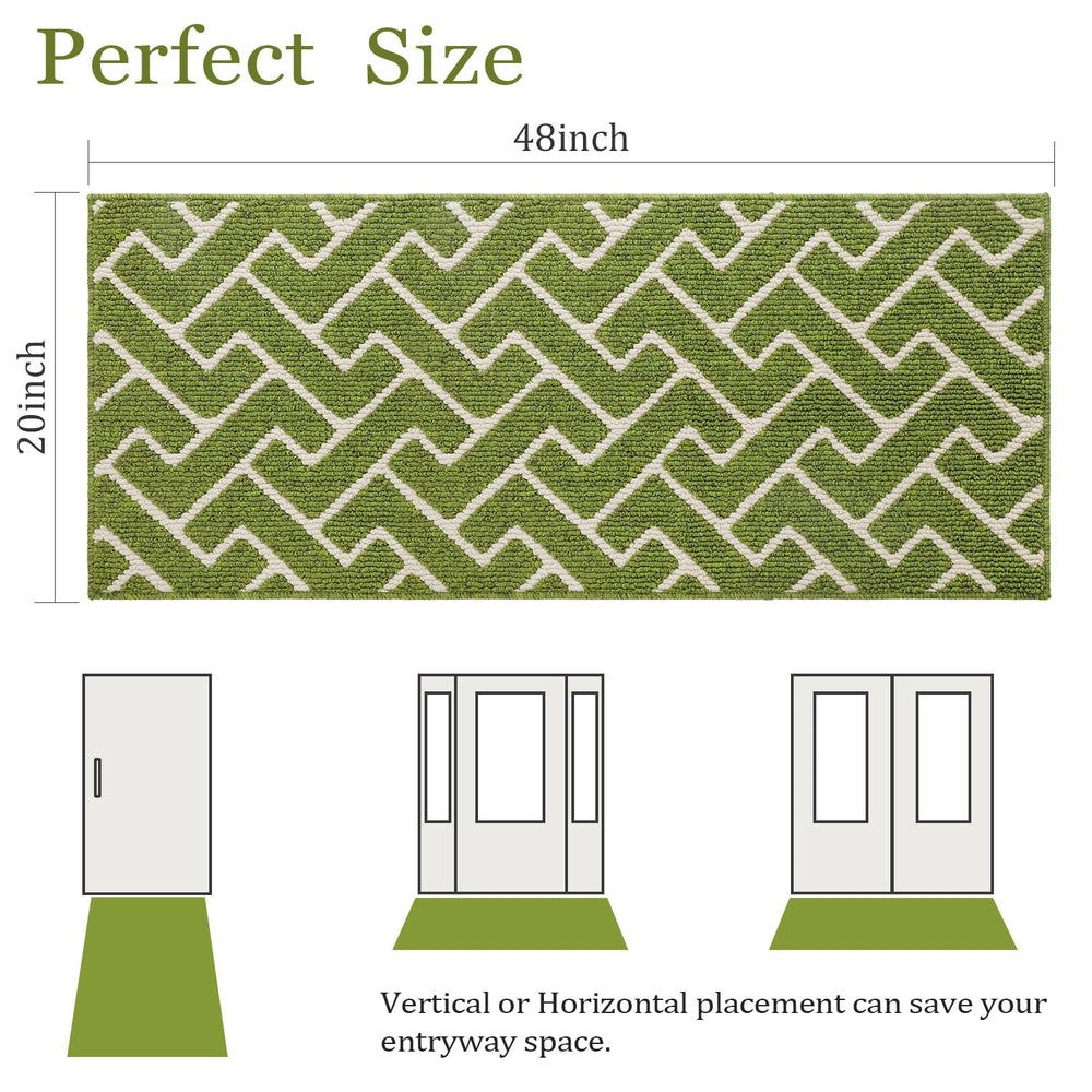 hicorfe Indoor Doormat showing non-slip rubber backing