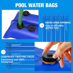 Hidbot 8.5 Ft Pool Water Bag showcasing blue color