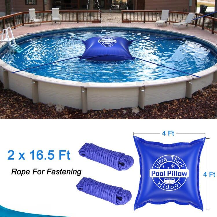 Hidbot pool pillow showing dual Boston valve for fast inflation