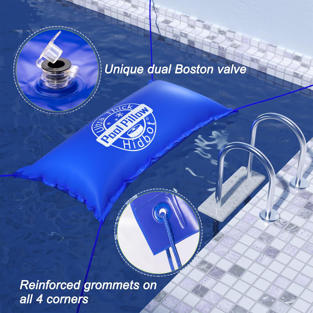 Hidbot pool pillow with included 2x16.5 ft rope