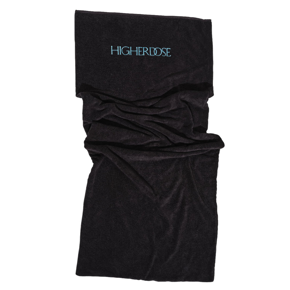 HigherDOSE Infrared Sauna Blanket Towel Insert front view in black