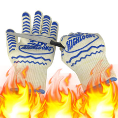 HIGHLOONG BBQ Gloves front view, white colour