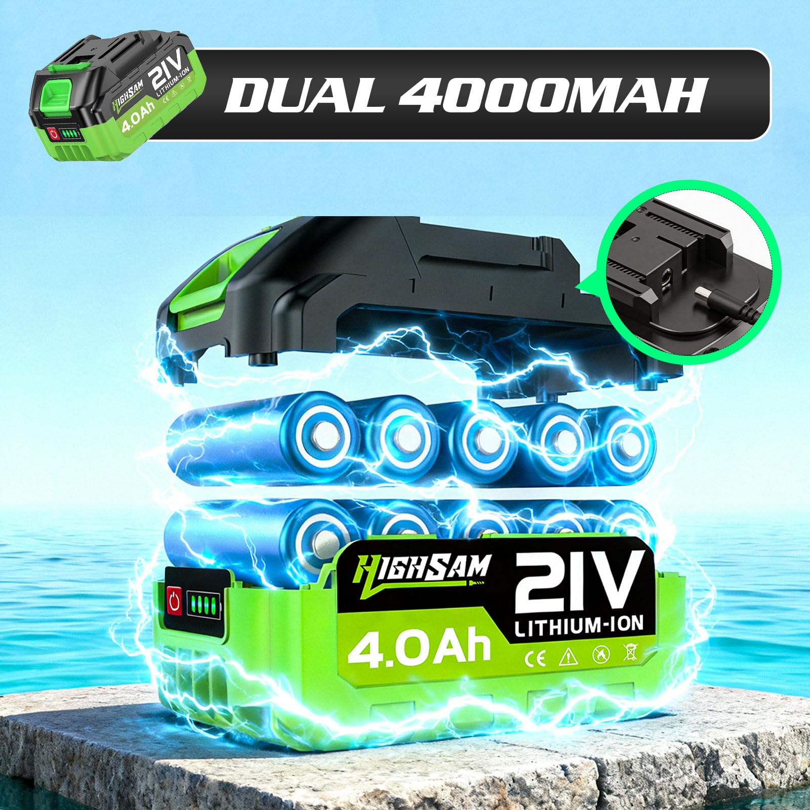 highsam cordless portable washer in storage case