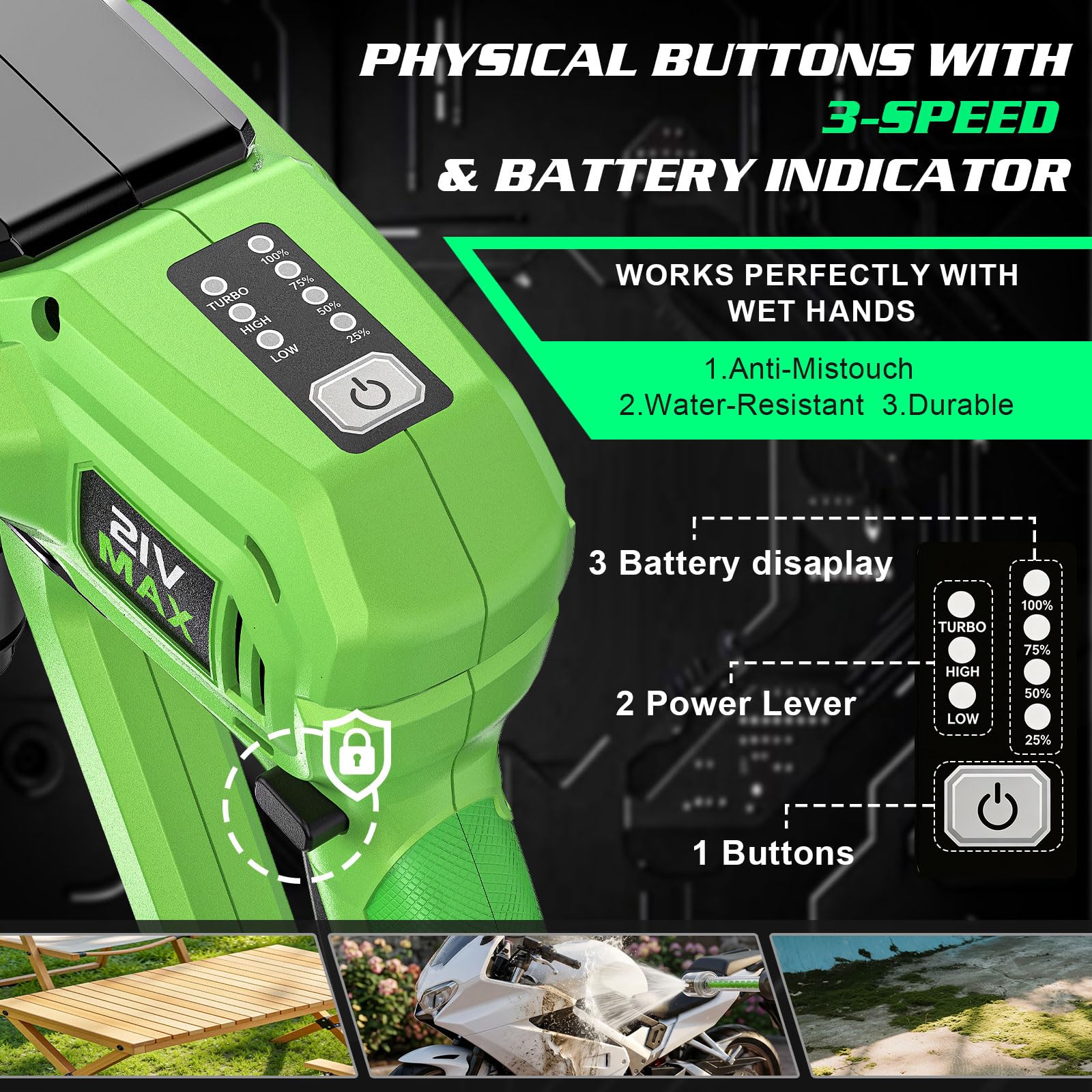 highsam cordless portable washer in use outdoors