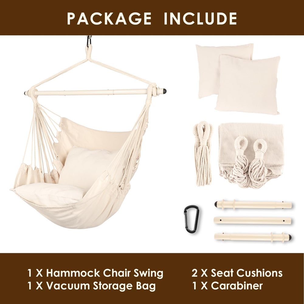 Highwild Hammock Chair Swing being set up outdoors