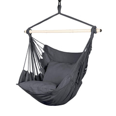 Highwild Hammock Chair Swing grey model with two seat cushions
