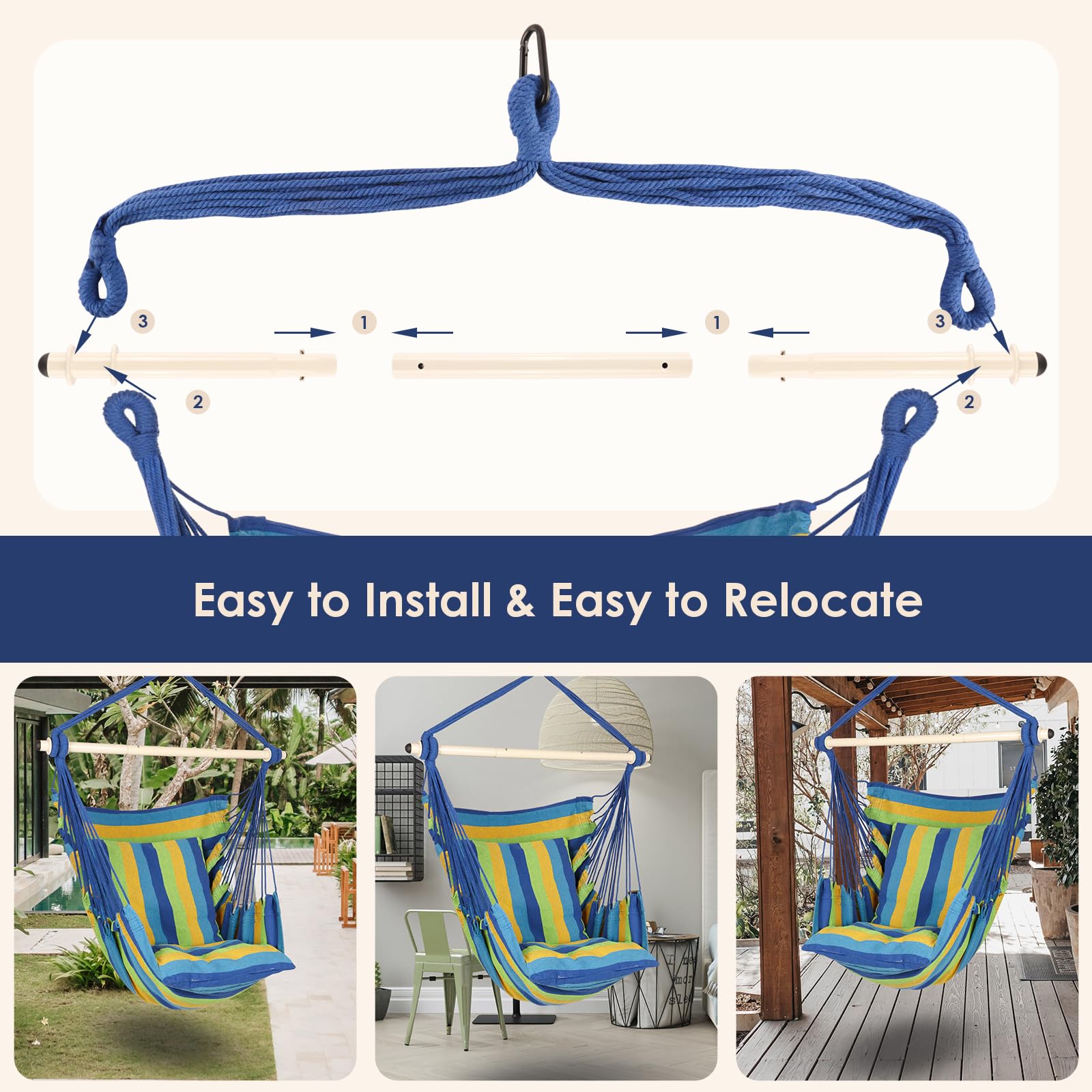 Highwild Hammock Chair Swing in a garden setting