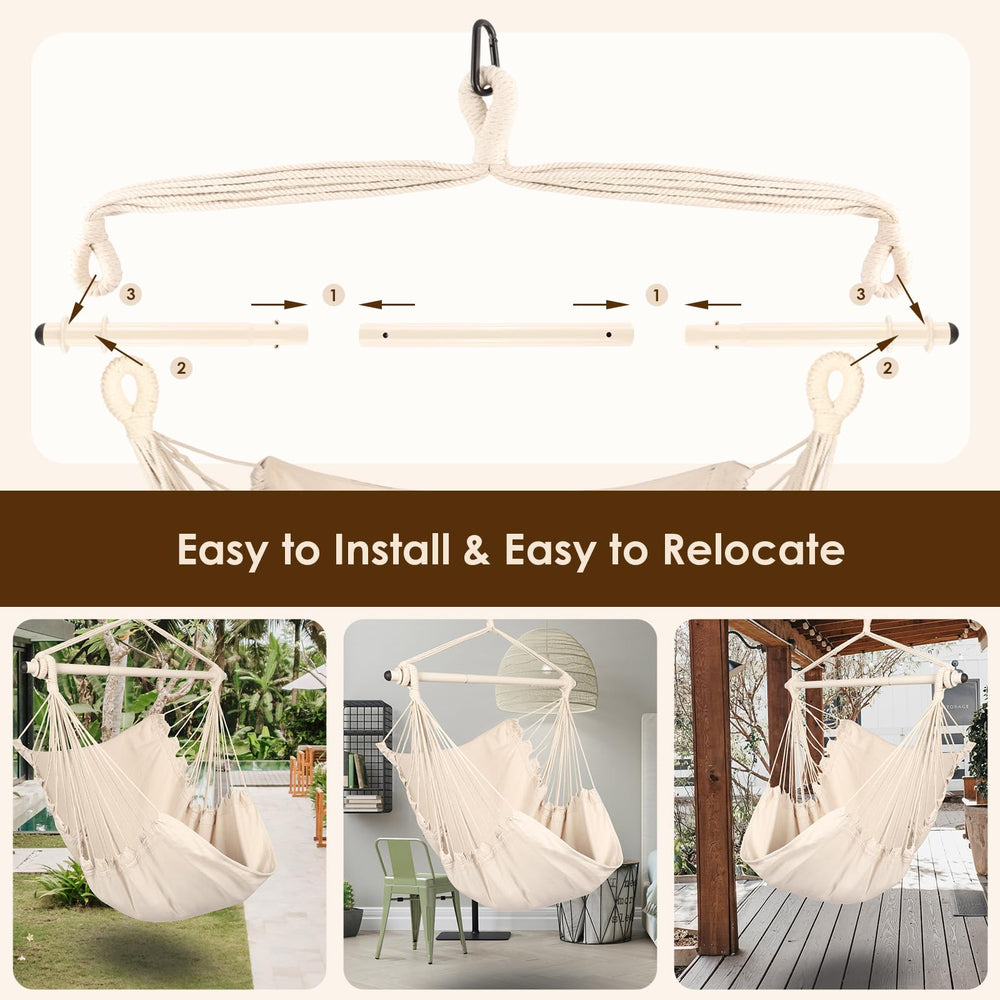 Highwild Hammock Chair Swing in a living room setting