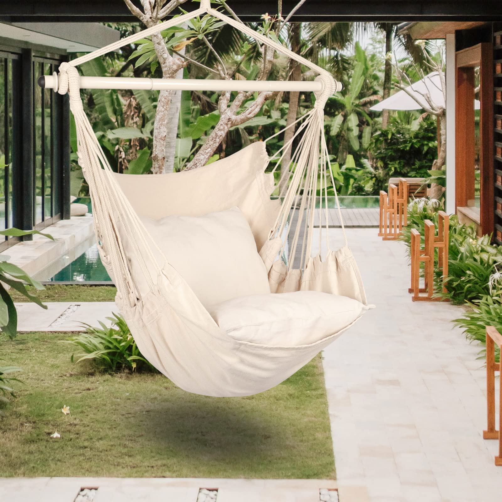 Highwild Hammock Chair Swing showing sturdy steel spreader bar