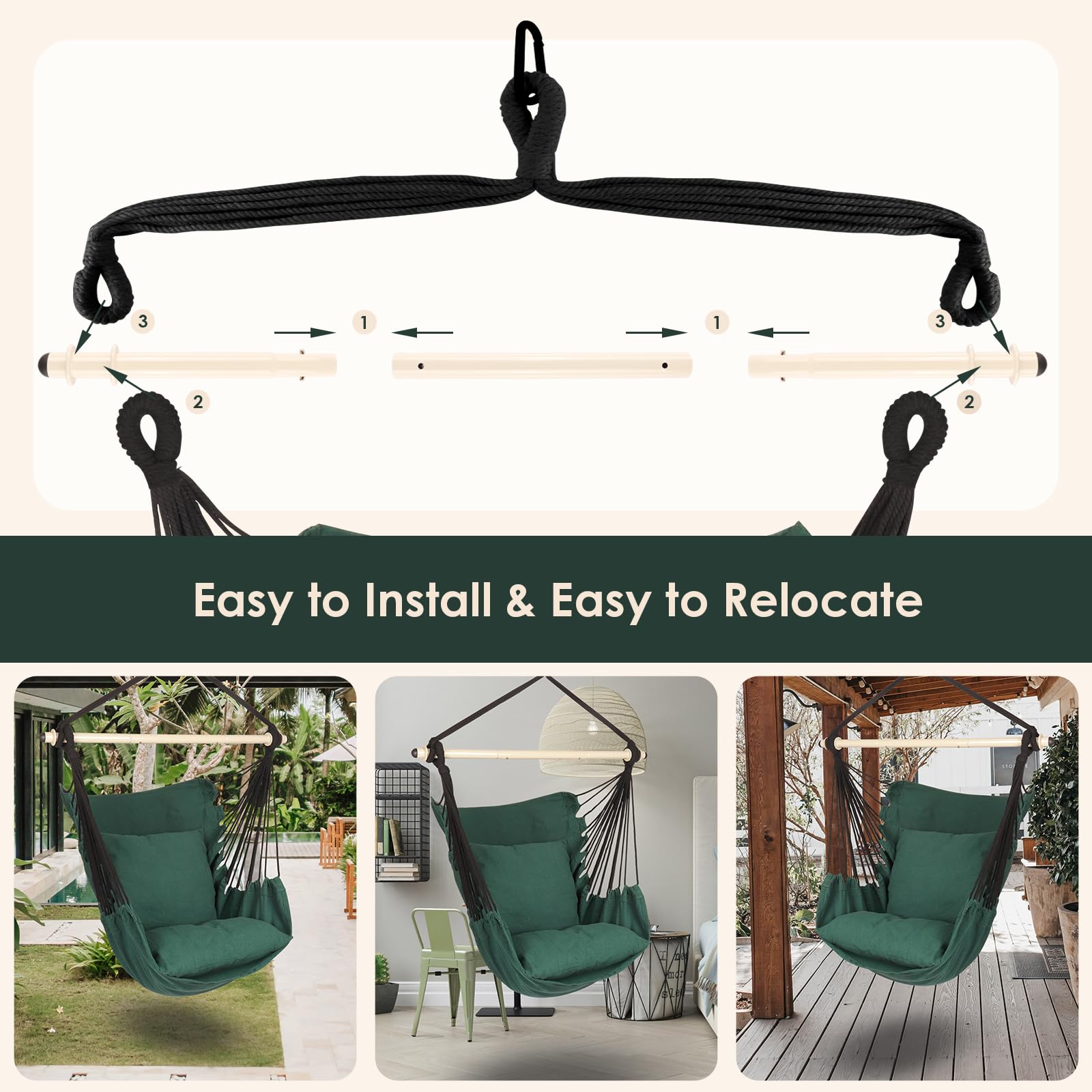 Highwild Hammock Chair with carabiner and storage bag