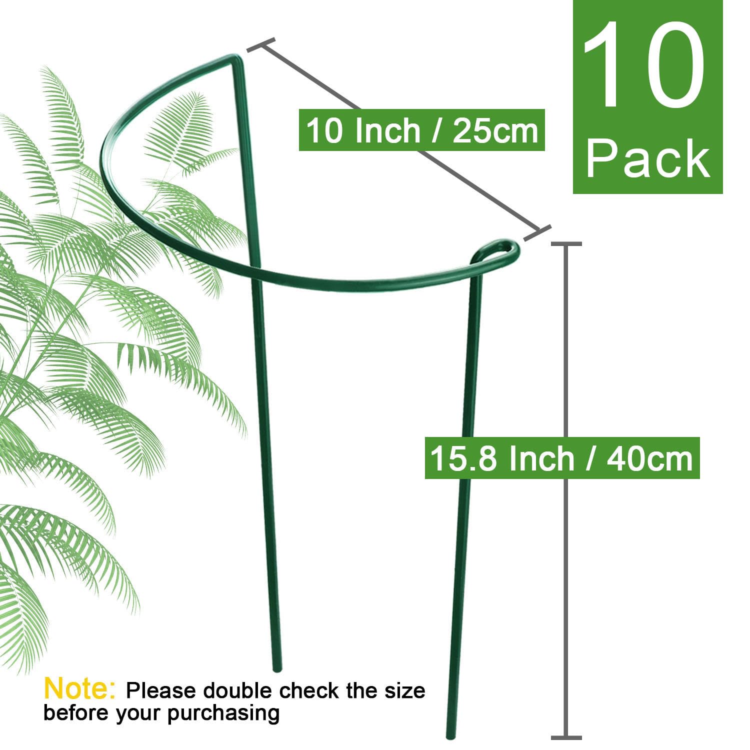 HiGift plant support stakes showing installation in garden soil